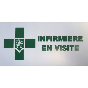 Caducée infirmière en visite